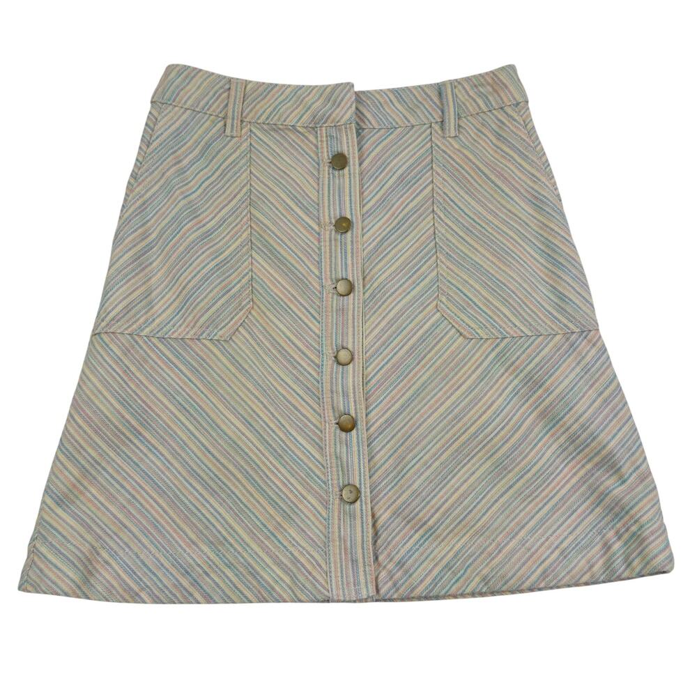 Anthropologie Pilcro & The Letterpress Boho Hippie Schoolgirl Striped Skirt 2